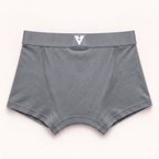 CotCloud men's cotton trunk in Grey — back view (Build Your Own 5-Pack)