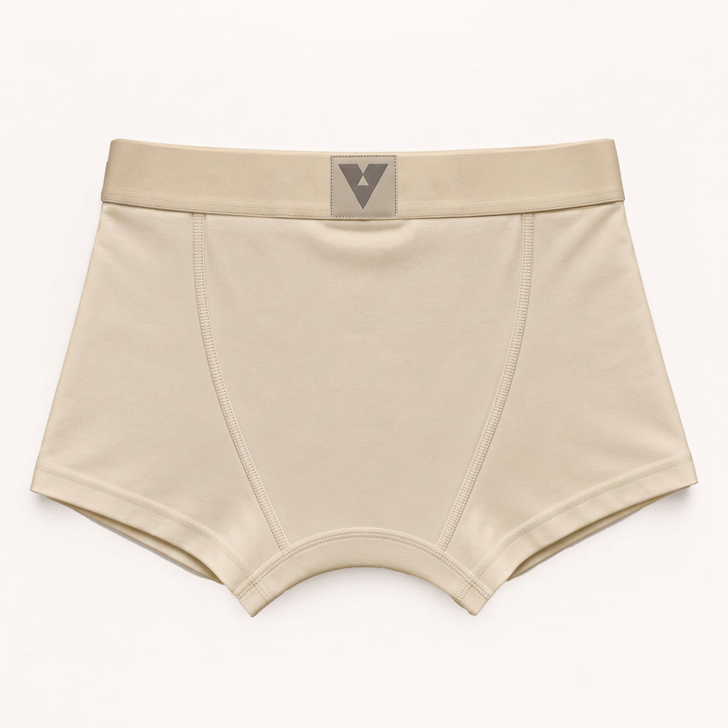 CotCloud men's cotton trunk in Ivory — back view (Build Your Own 5-Pack)
