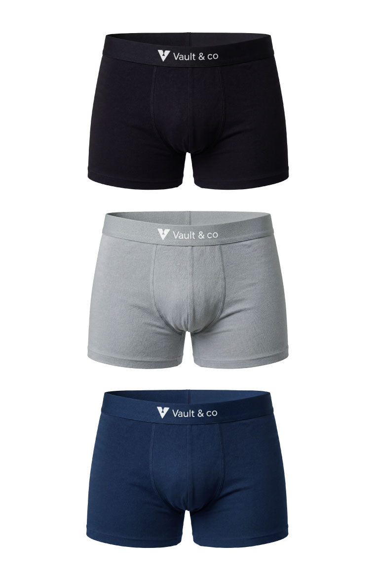 Men’s Cotton Trunks (3 Pack) – Best Value, Premium Comfort | Vault & Co