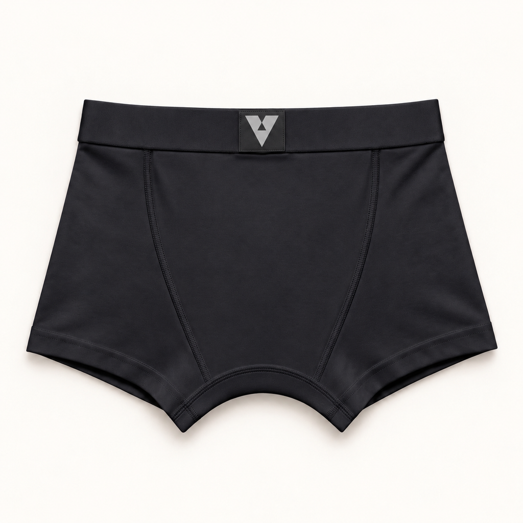 CotCloud men's cotton trunk in Black — back view (Build Your Own 3-Pack)