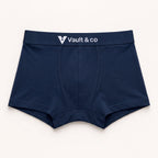 CotCloud men's cotton trunk in Blue — front view (Build Your Own 5-Pack)
