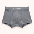 CotCloud men's cotton trunk in Grey — front view (Build Your Own 5-Pack)