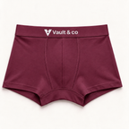 CotCloud men's cotton trunk in Maroon — front-product view (Build Your Own 5-Pack)