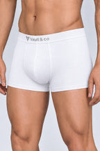 CotCloud men's cotton trunk in White — side view (Build Your Own 3-Pack)