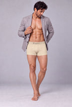 CotCloud men's cotton trunk in Ivory — styled with a blazer (Build Your Own 5-Pack)