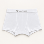 CotCloud men's cotton trunk in White — front view (Build Your Own 5-Pack)