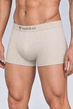CotCloud men's cotton trunk in Ivory — side view (Build Your Own 5-Pack)
